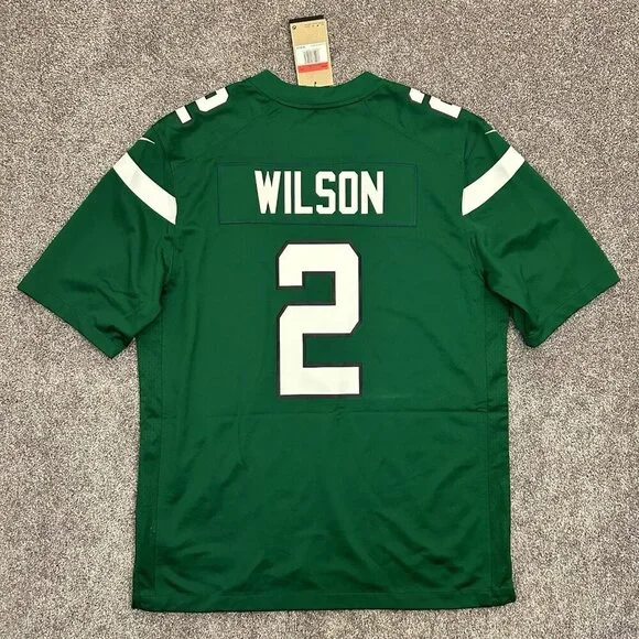 Nike New York Jets Football Jersey NFL #2 Wilson Men's Size L - Large - NWT $130 - Picture 6 of 16